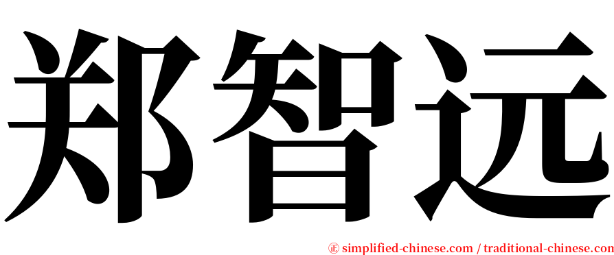 郑智远 serif font