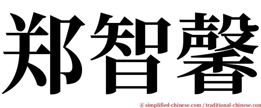 郑智馨 serif font