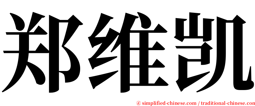 郑维凯 serif font