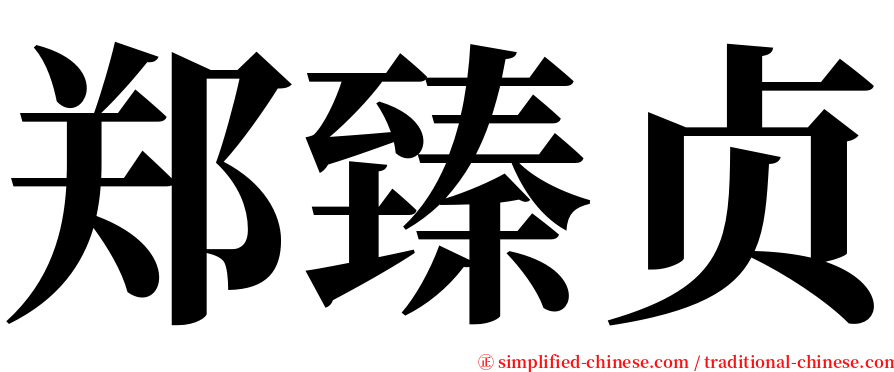 郑臻贞 serif font