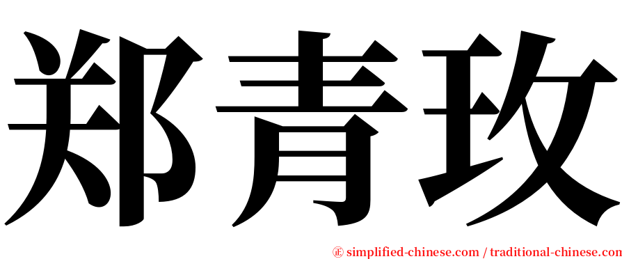 郑青玫 serif font