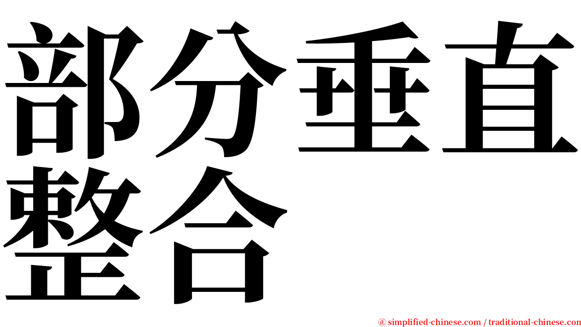 部分垂直整合 serif font