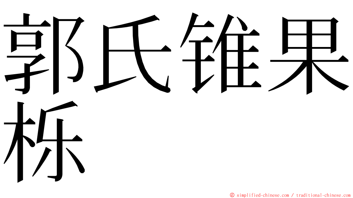 郭氏锥果栎 ming font