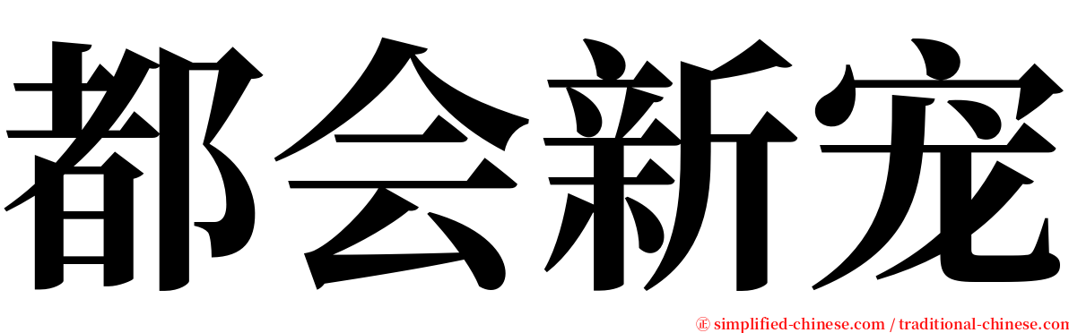 都会新宠 serif font