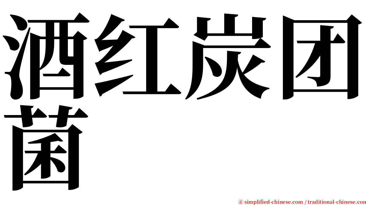 酒红炭团菌 serif font