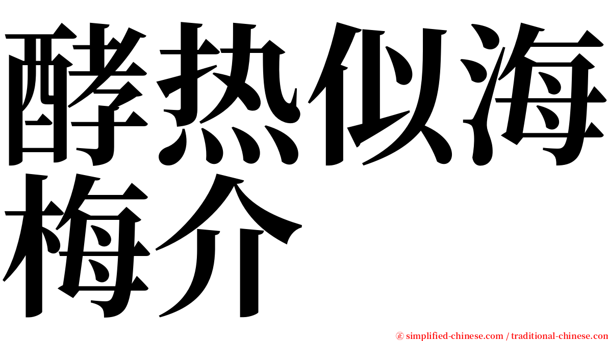 酵热似海梅介 serif font