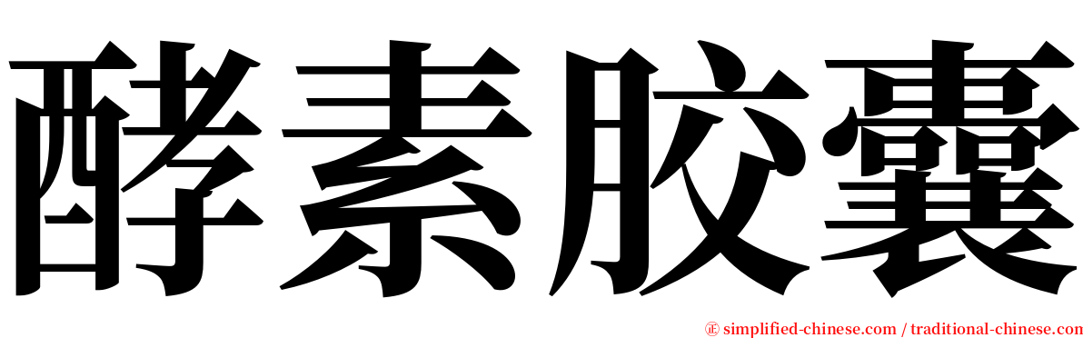 酵素胶囊 serif font