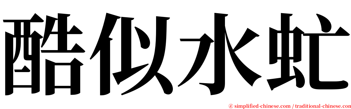 酷似水虻 serif font