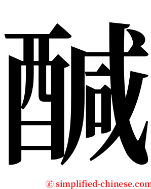 醎 serif font