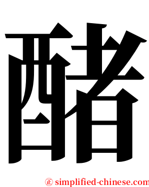 醏 serif font