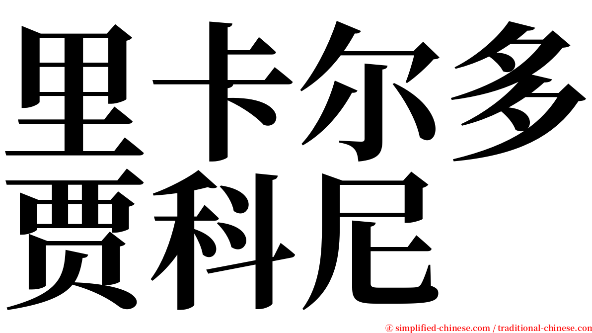 里卡尔多贾科尼 serif font