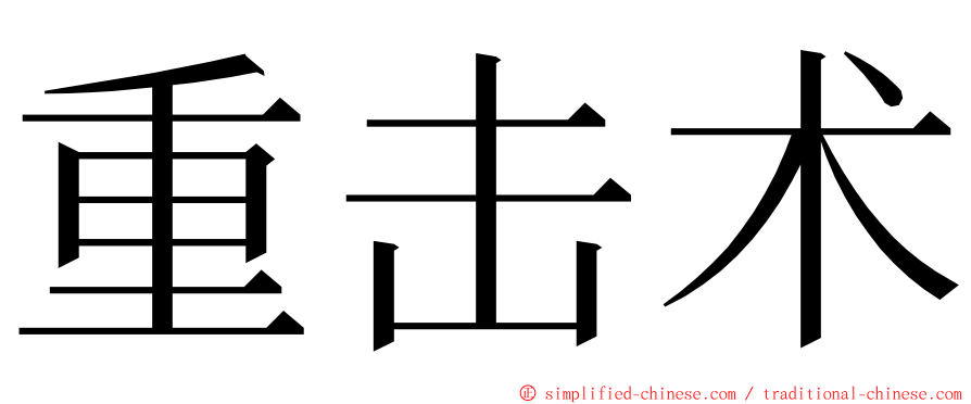 重击术 ming font