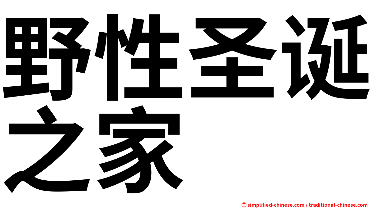 野性圣诞之家