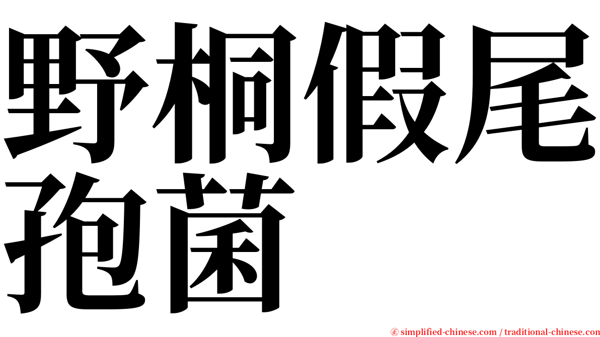 野桐假尾孢菌 serif font