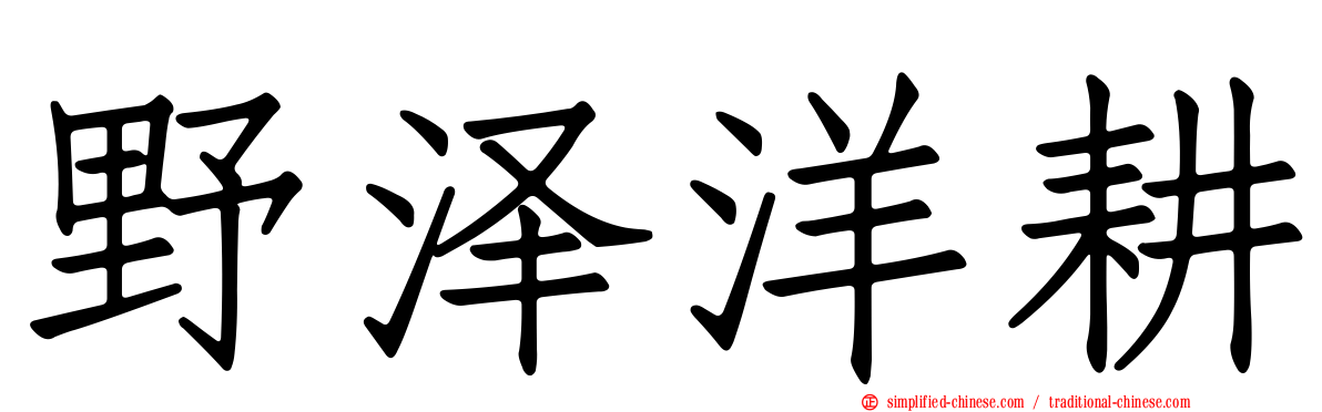 野泽洋耕