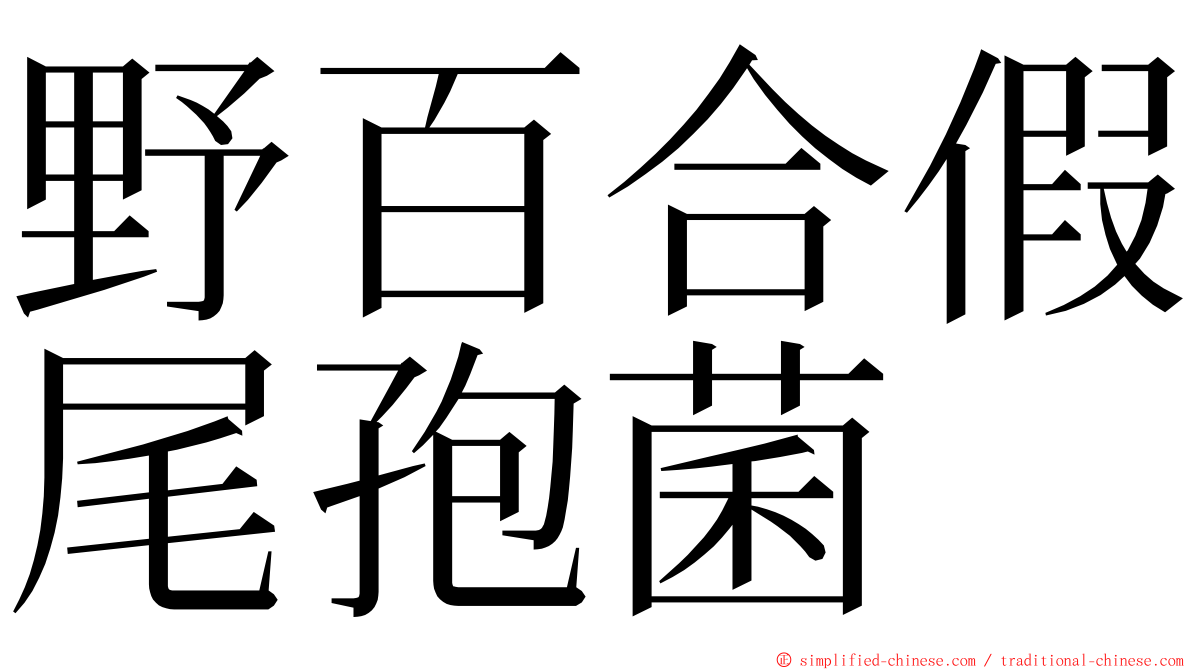 野百合假尾孢菌 ming font