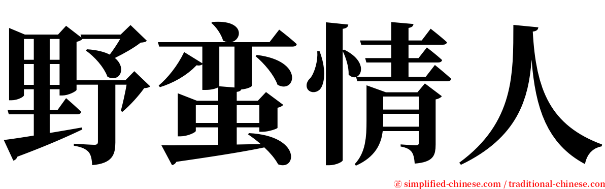 野蛮情人 serif font