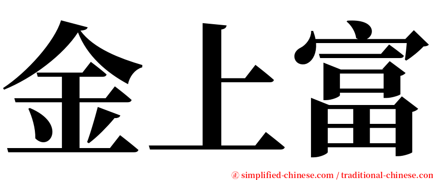 金上富 serif font