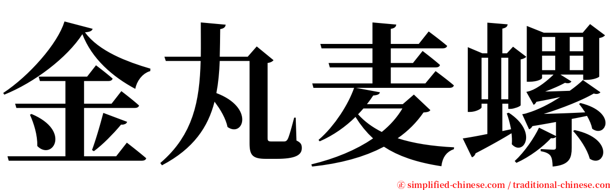 金丸麦螺 serif font