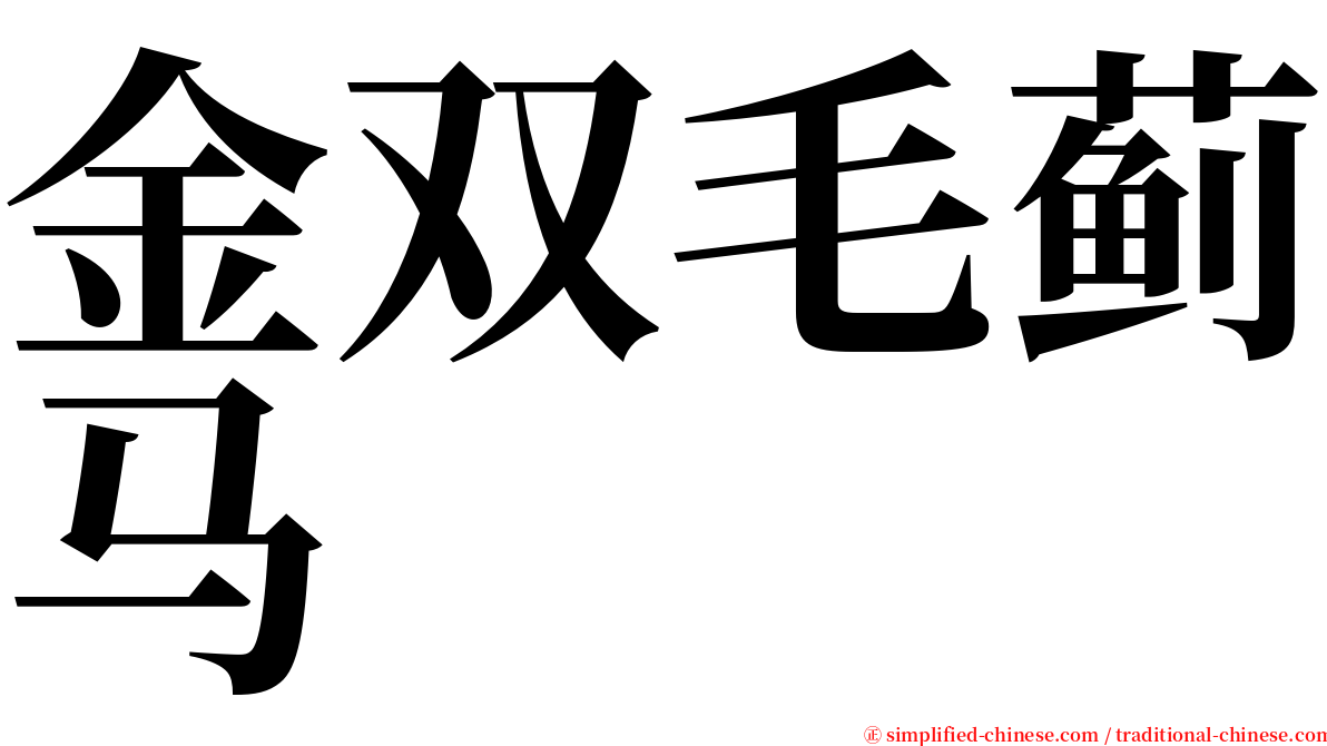 金双毛蓟马 serif font