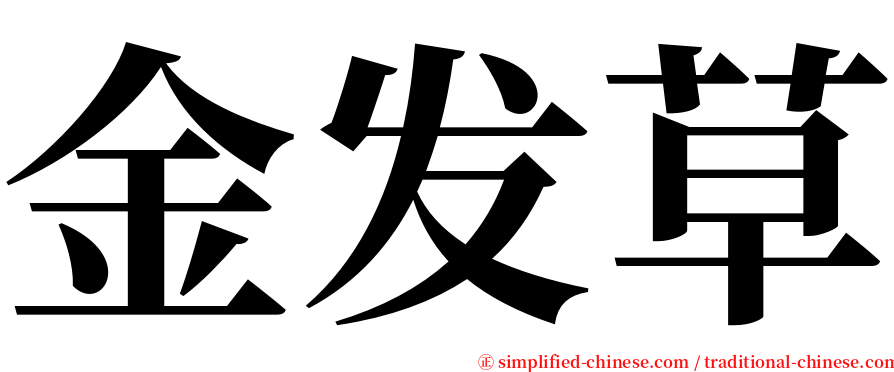 金发草 serif font