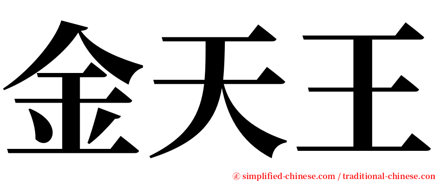金天王 serif font