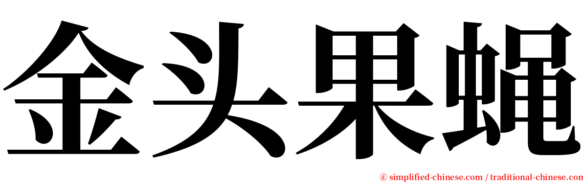 金头果蝇 serif font