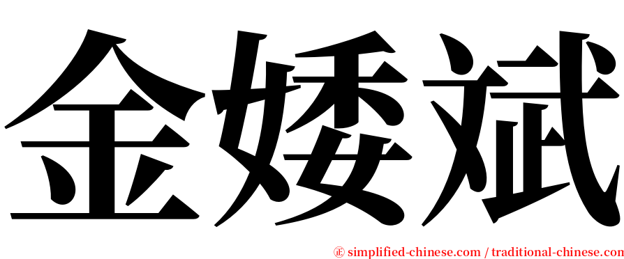 金婑斌 serif font