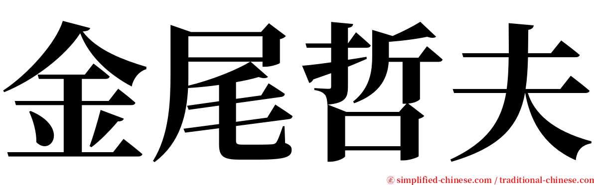 金尾哲夫 serif font