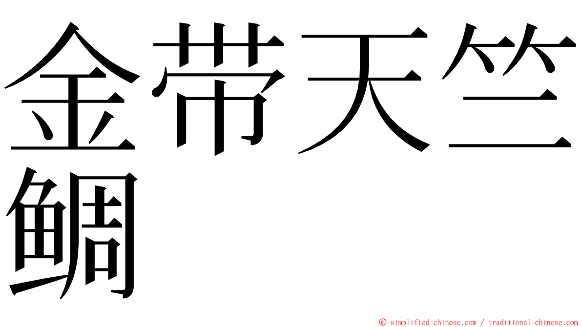 金带天竺鲷 ming font