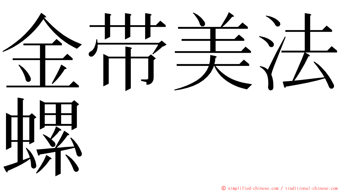 金带美法螺 ming font