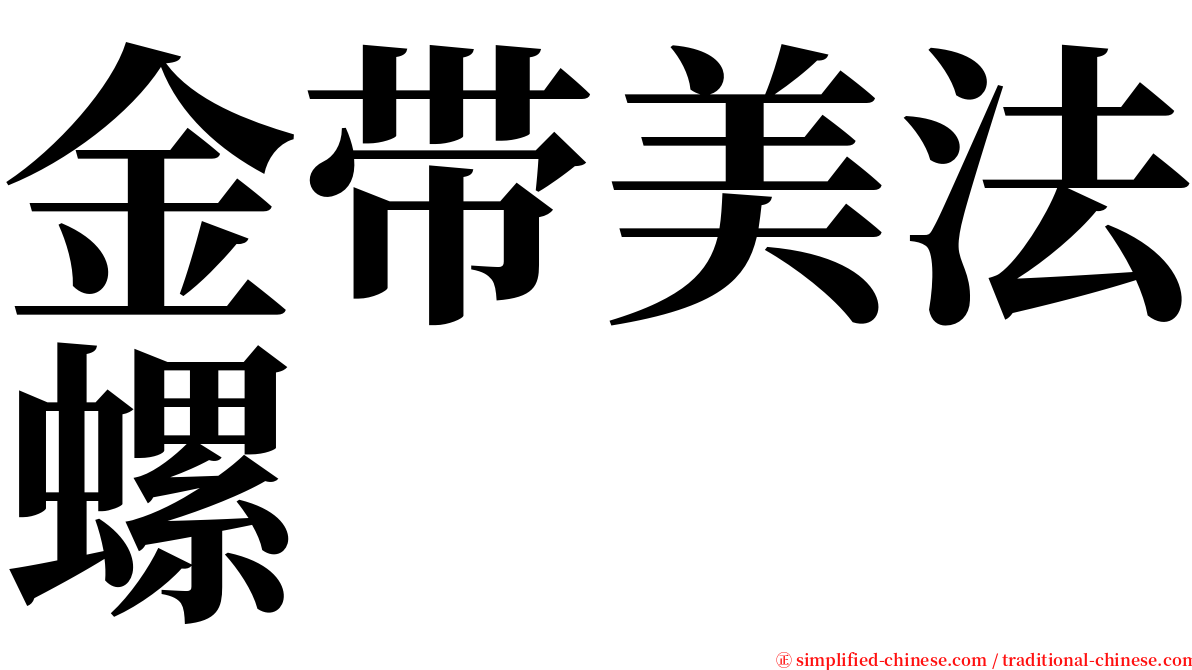 金带美法螺 serif font