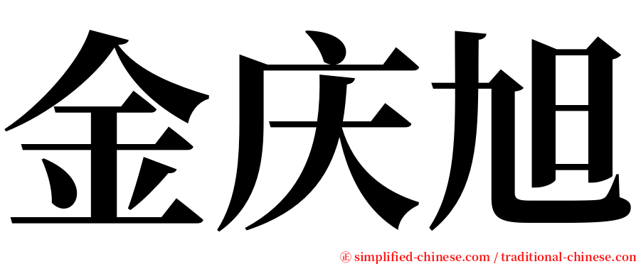 金庆旭 serif font