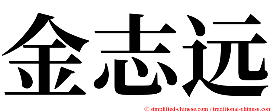 金志远 serif font