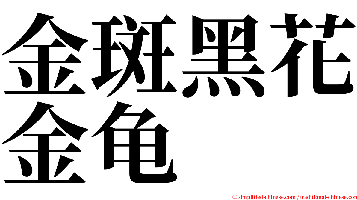 金斑黑花金龟 serif font