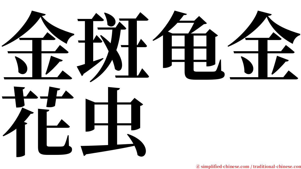 金斑龟金花虫 serif font