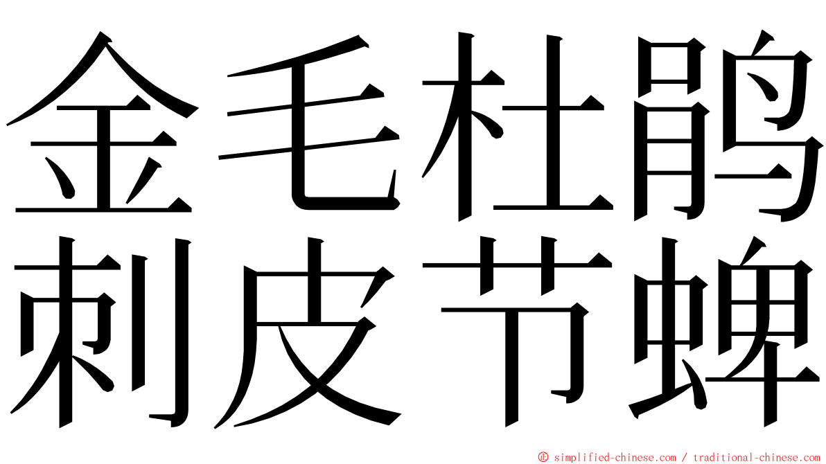 金毛杜鹃刺皮节蜱 ming font