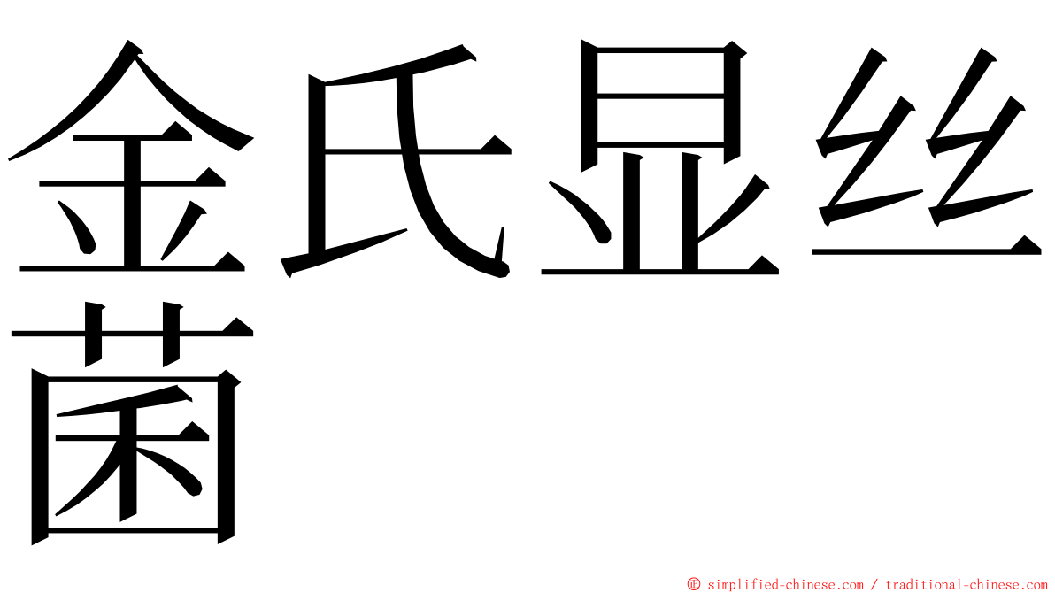 金氏显丝菌 ming font