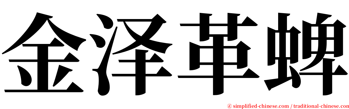 金泽革蜱 serif font