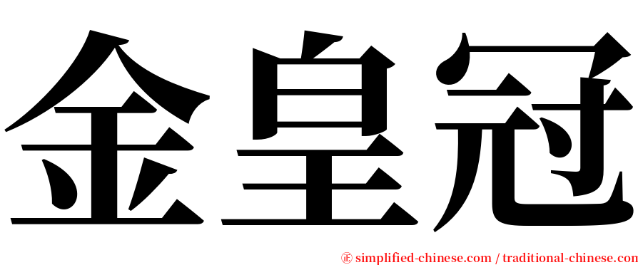 金皇冠 serif font