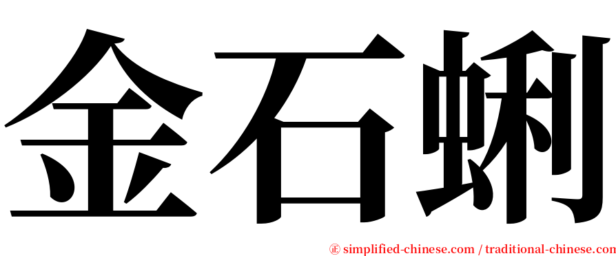 金石蜊 serif font