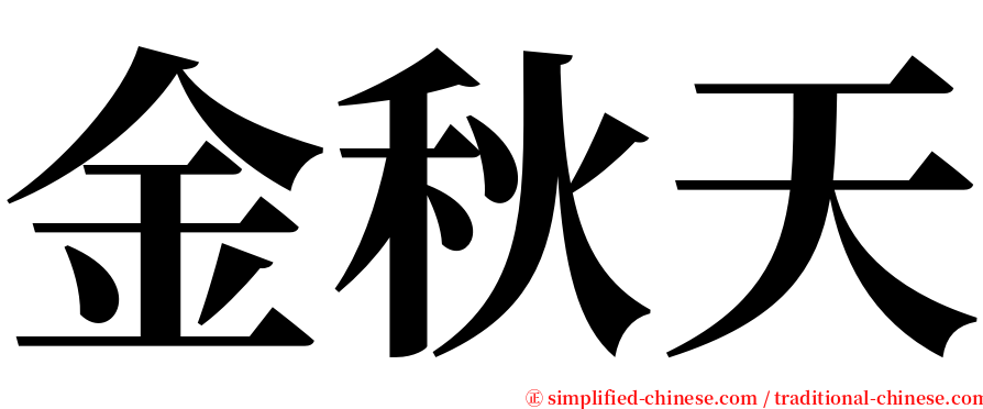 金秋天 serif font