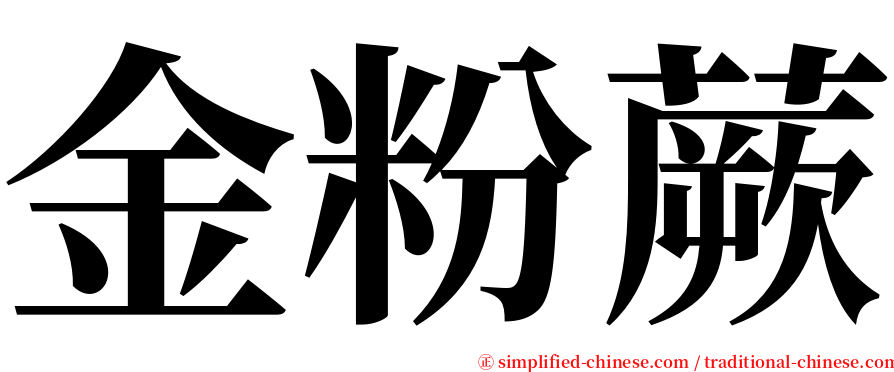 金粉蕨 serif font