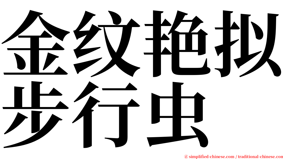 金纹艳拟步行虫 serif font