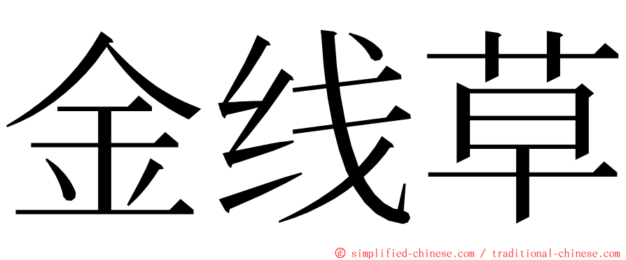 金线草 ming font