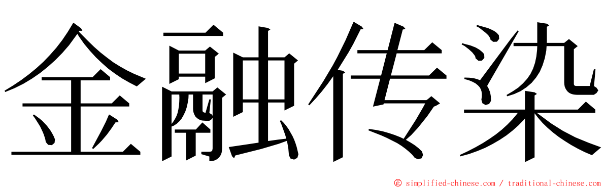 金融传染 ming font