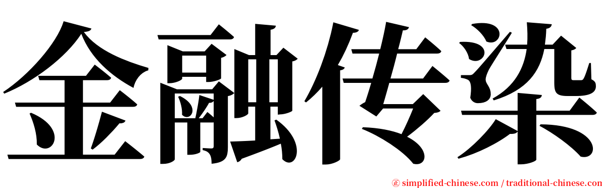 金融传染 serif font