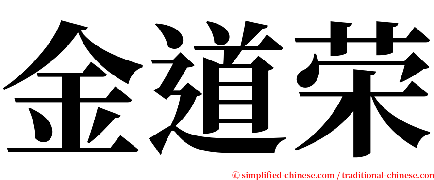 金道荣 serif font