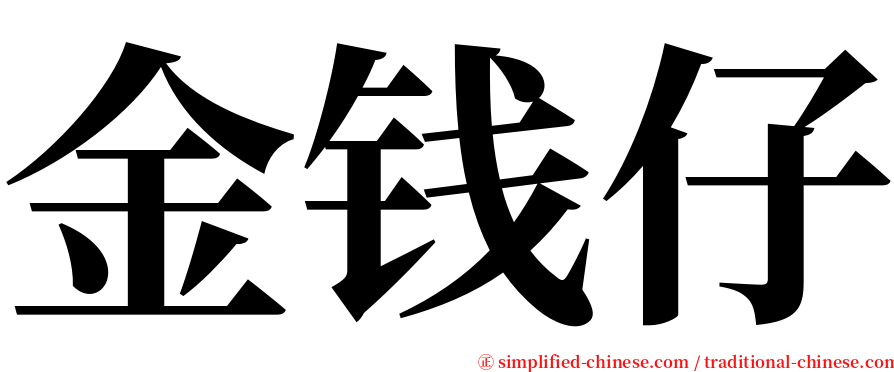 金钱仔 serif font