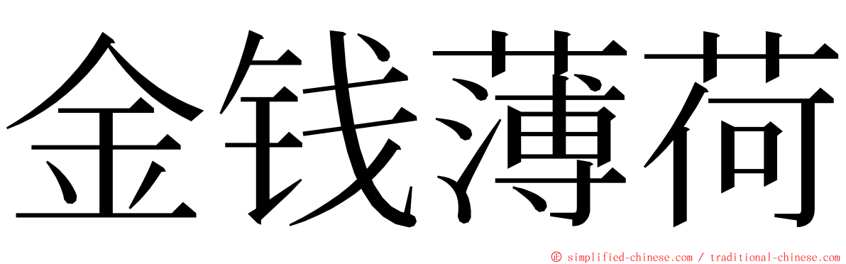 金钱薄荷 ming font